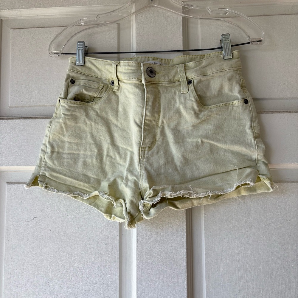 STS Blue Women's Pastel Green Jean Shorts. SB3